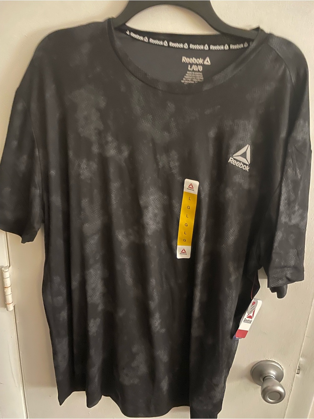 Reebok Men’s Black/Gray Camo Performance Short -Sleeve Tee